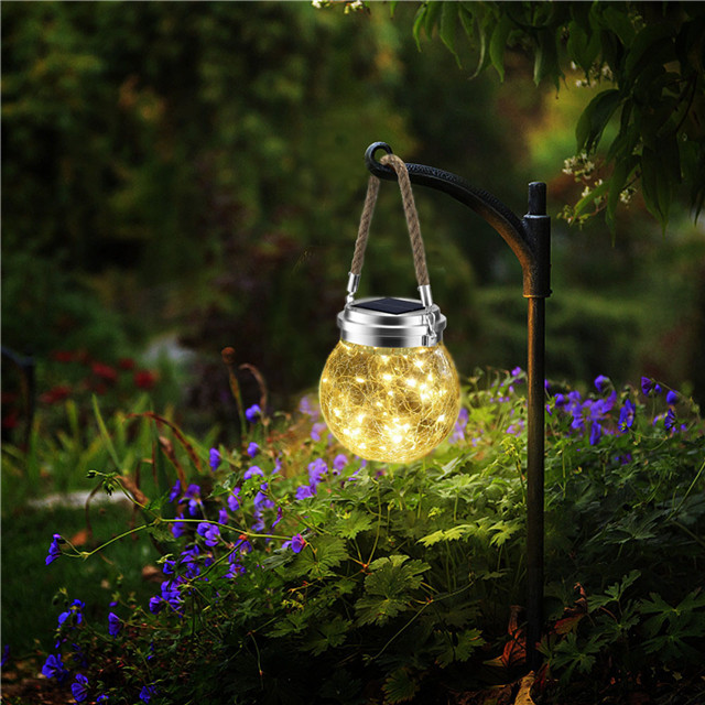 50LED Waterproof Solar Jar Light for Outdoor Landscaping
